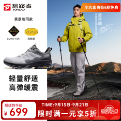 探路者 GORE-TEX徒步鞋 Vibram大底 山影灰灰色 男款 43码 徒步鞋