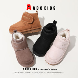 ABCKIDS 女童男童宝宝软底加厚小童保暖秋冬冬鞋加绒雪地靴百搭鞋1
