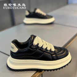 欧伦啄木鸟EUROTUCANO男鞋厚底百搭运动鞋子小白鞋时尚耐磨休闲鞋