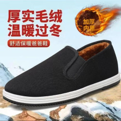 老北京布鞋一脚蹬轻便布鞋软底男鞋老年防滑耐磨透气舒适