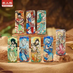 非人哉 x敦煌画院联名 伎乐飞天系列方形马口铁徽章盲盒