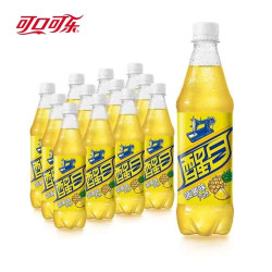 可口可乐 醒目童年怀旧汽水苹果味蜜桃味菠萝味碳酸饮料500ml*12瓶