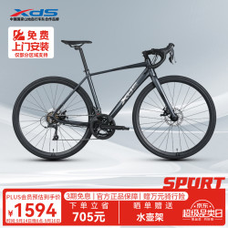 喜德盛 公路自行车2025款RC300碟刹走线车架 16速 灰黑色 520MM 灰黑色 16速