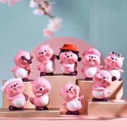 正版可爱小海狸开心日常盲盒潮玩手办桌面车载摆件送闺蜜惊喜生日