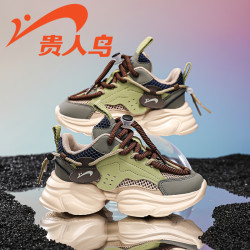 贵人鸟 儿童鞋中大童单网透气时尚女童小白鞋GRN23195D