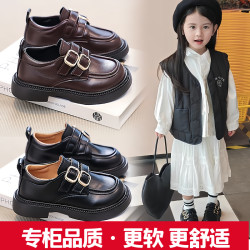 男女童皮鞋2026新款儿童鞋子女孩公主鞋黑色乐福鞋女宝软底