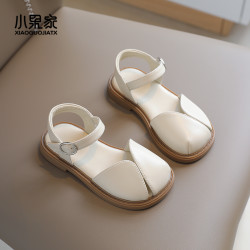 女童凉鞋包头儿童鞋子夏款皮凉鞋夏季女童鞋中大童皮鞋软底防滑