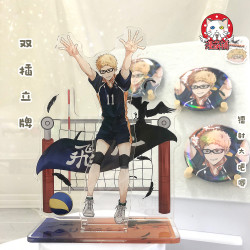 漫萌铺排球少年月岛萤同人周边立牌原创haikyuu!!徽章大吧唧胸章