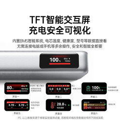 绿联 20000mAh 55W快充 自带线 移动电源