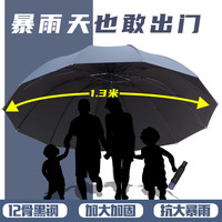 12骨超大号雨伞加大加固加厚太阳伞暴雨专用遮阳防紫外线晴雨两用