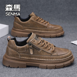 森马 SENMA/森马男鞋冬季2026新款低帮休闲板鞋男士英伦商务工装马丁靴