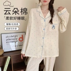 啄木鸟 女士长袖卡通家居服套装