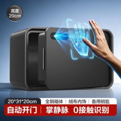 得力 保险箱家用小型2026年新款掌静脉保险箱入衣柜首饰保险箱20/25/30cm全钢箱体自动开门家用存钱私人保管箱