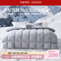 水星家纺 A类抑菌阻螨95%鹅绒春秋被芯防钻绒四季羽绒被子 寒域静暖抗菌鹅绒春秋被220×240cm