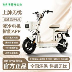 绿源 新国标电动车48V12A男女生长续航电动自行车成人小型学生代步铅酸电瓶车
