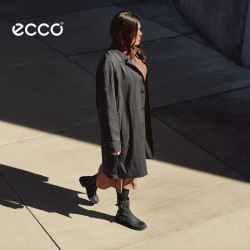 ecco 231383 中跟厚底 黑色 37码 女靴