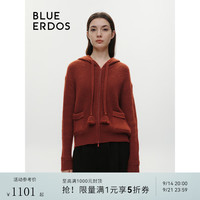 BLUE ERDOS 针织开衫女装秋冬减龄时髦休闲款针织衫短外套B246D1019 焦糖 M