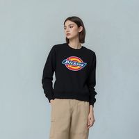 Dickies 经典大 LOGO 圆领卫衣男女同款毛圈宽松休闲百搭套头上衣