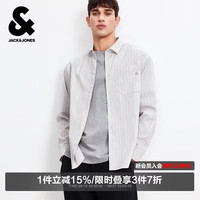 杰克琼斯 杰克·琼斯（JACK&JONES） 2026年春季款男装衬衫宽松翻领长袖外套衣身条纹潮上衣226105002