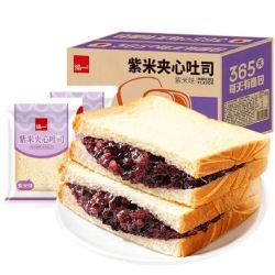 泓一 紫米夹心面包 营养早餐面包 400g