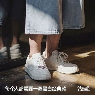 马登 透气厚底增高 黑色皮面男士休闲鞋