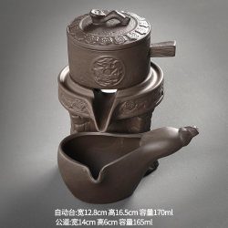 懒人自动茶壶配件防烫石磨陶瓷功夫茶具套装旋转出水冲泡茶神器