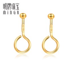 明牌珠宝 AFH0088 若隐足金耳钉