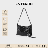La Festin 头层牛皮 暮色黑 中包 女士单肩包