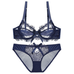 Glambody MAGIC NATURAL LINE W1707 超薄文胸套装 蓝色 70A