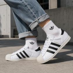 adidas 三叶草 SUPERSTAR  白贝轻便舒适低帮薄底休闲鞋