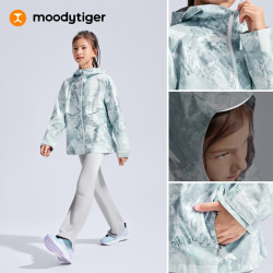 moodytiger 防风拒水 山语白 140cm 女童风衣