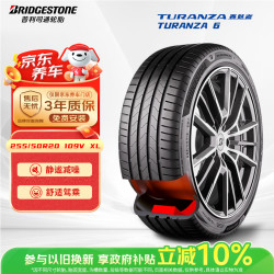 普利司通 汽车轮胎255/50R20 109V XL TURANZA 6 静音绵 配套奇瑞智界R7
