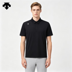 迪桑特 GOLF高尔夫男士商务POLO衫 黑色
