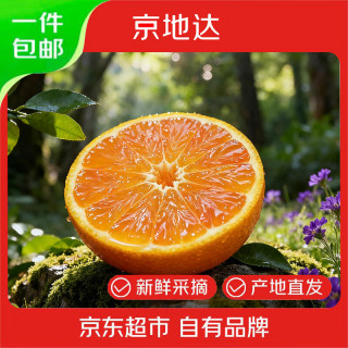 京地达 云南爱媛38号果冻橙子新鲜水果净重4.5斤单果140g+源头直发包邮