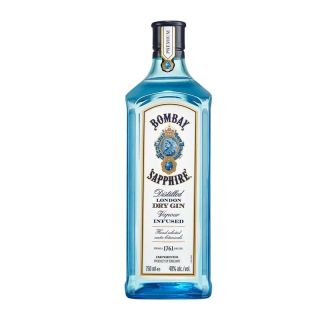 BOMBAY 保税百加得BOMBAY孟买蓝宝石杜松子金酒750ml海外版裸瓶有码