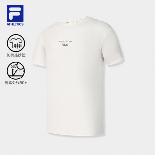 FILA 官方男运动短袖功能T恤夏秋新款健身简约宽松防晒短袖衫
