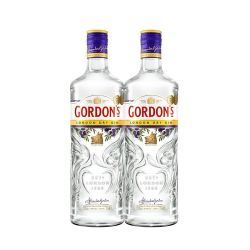 哥顿 双瓶哥顿金酒1000ml 英国原瓶进口杜松子酒调酒基酒海外版裸瓶