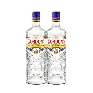 哥顿 双瓶哥顿金酒1000ml 英国原瓶进口杜松子酒调酒基酒海外版裸瓶