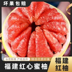 一品优 福建红心柚子2-4个精品礼盒装平和红肉蜜柚应季新鲜水整箱包邮