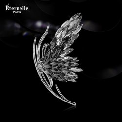 Eternelle 法国Eternelle 水晶胸针 神秘灰 xz01296