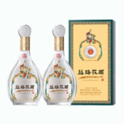 五粮浓香 丝路花雨 52度浓香型白酒 500mL 2瓶礼盒装