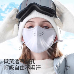 加厚暖绒保全脸防护东北抗寒防雾口罩加绒户外防风骑行面罩女