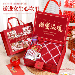 冬季围巾新年礼物送女生闺蜜生日实用高级情人节女朋友老婆本命年