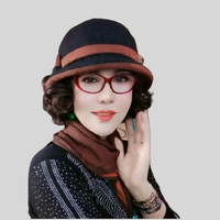 假发一体礼帽女四季款显脸小渔夫帽花边折叠复古女短假发新款秋冬