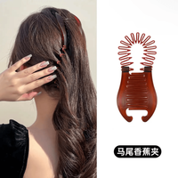 韩版新款头发造型塑料夹子香蕉夹竖夹韩版发夹发饰美发工具发卡