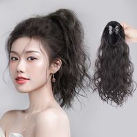 假发发饰女马尾蓬松假发片隐形高档无痕仿真发短发高马尾麻花辫子