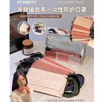 CT PERTTY三层过滤一次性防护口罩高颜值潮流时尚