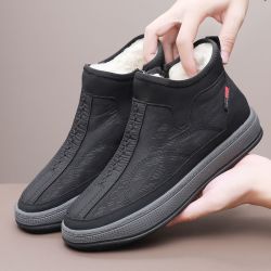 Palm Angels 老北京布鞋男棉鞋加厚羊毛保暖防滑厚底潮流百搭休闲套脚雪地棉靴