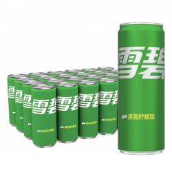 雪碧 汽水 清爽柠檬味  330ml*24罐