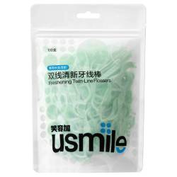 usmile 双线抗龋 牙线棒  200支